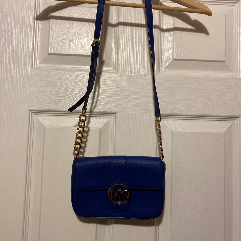 Michael Kors Blue crossbody gently used